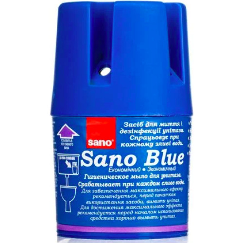 Гігієнічне мило для зливних бачків Sano Blue Морський, 150 г